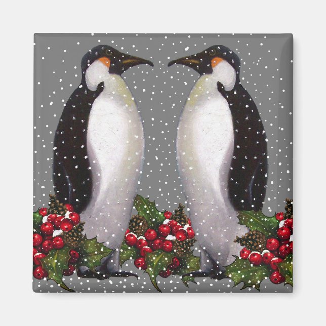Jul Penguins i Snö, Holly: Art Magnet (Framsidan)