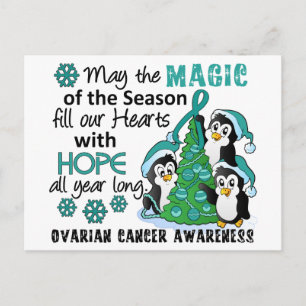 Jul Penguins Ovarian Cancer Helg Vykort