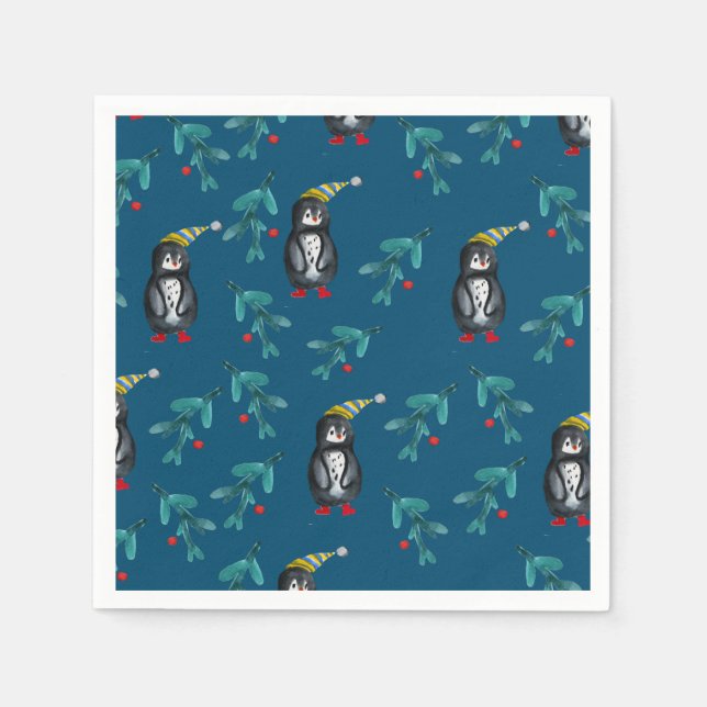 Jul Penguins Pappersservett (Framsidan)