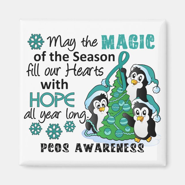 Jul Penguins PCOS Magnet (Framsidan)