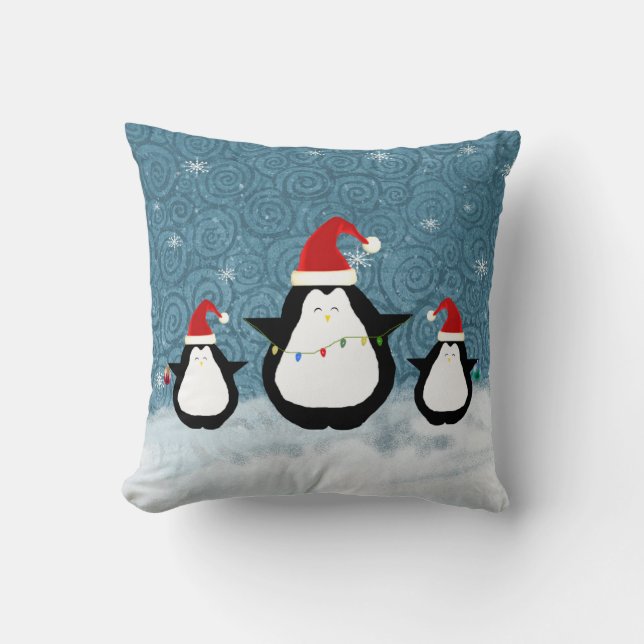 Jul Penguins Pillow Kudde (Framsida)