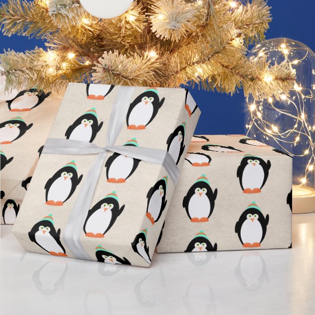 Jul Penguins Presentpapper (Helgdagar)