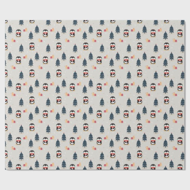 Jul Penguins Presentpapper (Platt)
