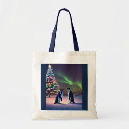 Jul Penguins 🎄 Tote Bag Tygkasse