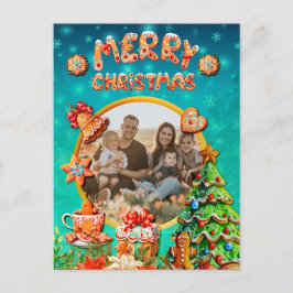 Jul Pepparkaka Godishus, och Nyår Vykort