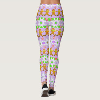 Jul pepparkaka & Snowflakemönster Leggings