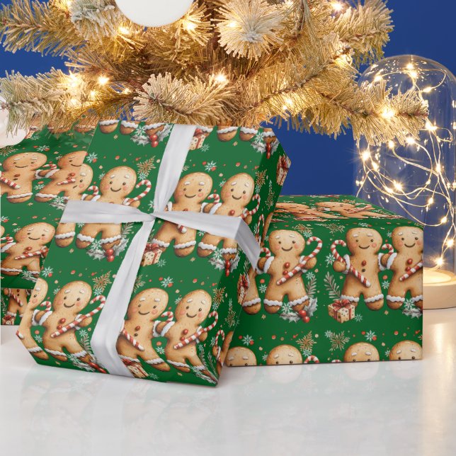 Jul Pepparkakor Snöflingor Godisstavar Presentpapper (Helgdagar)