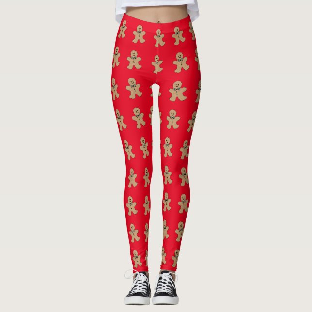 Jul, pepparkaksgubbar, baljväxter leggings (Framsida)