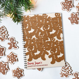 Jul Pepparkaksgubbar Mönster Anteckningsbok