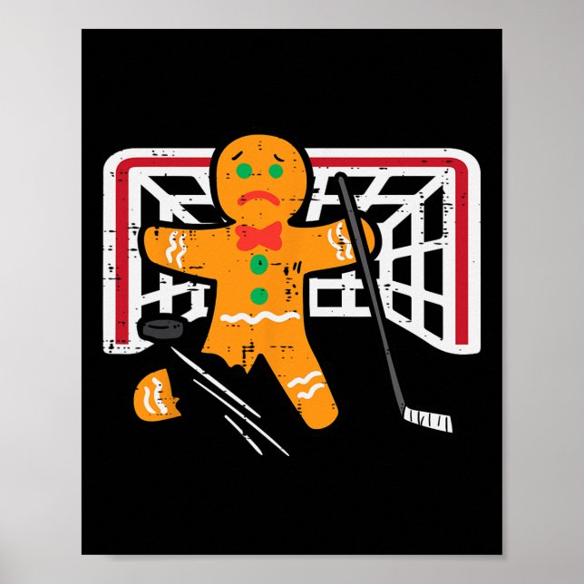 Jul Pepparkaksgubbe Ishockey Kul Jul Man  Poster (Framsidan)