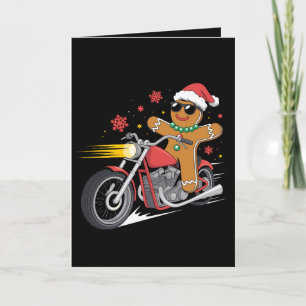 Jul Pepparkaksgubbe Motorcykel Biker Tomte Kort