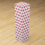 Jul Peppermint Candies Presentask För Vinflaska<br><div class="desc">Julpepparmynningar på vit bakgrund. Bakgrunden till färg kan ändras.</div>