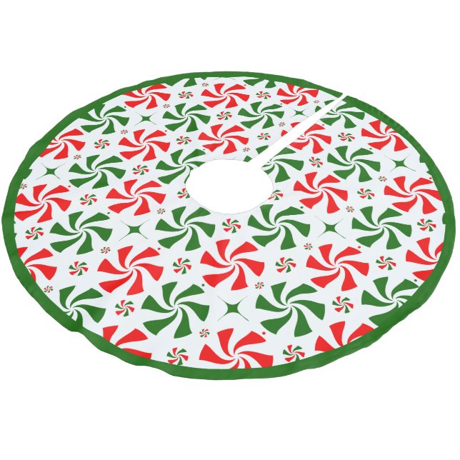 Jul Peppermint Candy Julgransmatta Borstad Polyester (Vinklad)