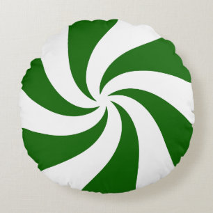 Jul Peppermint Candy Rund Kudde