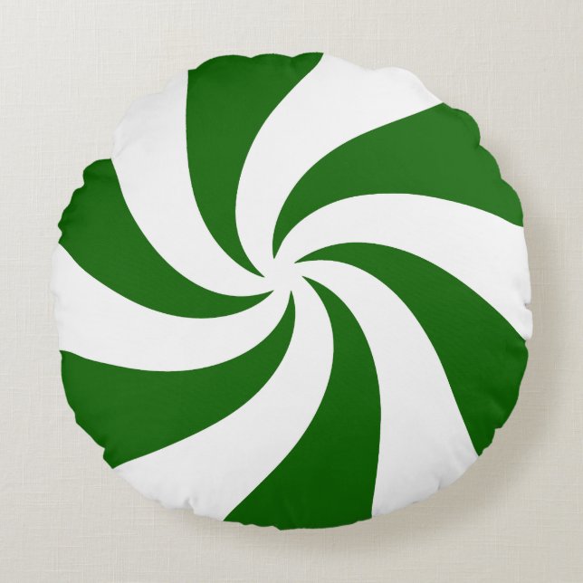 Jul Peppermint Candy Rund Kudde (Framsidan)