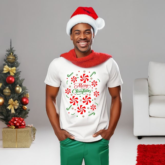 Jul Peppermint Candy T Shirt (Skapare uppladdad)