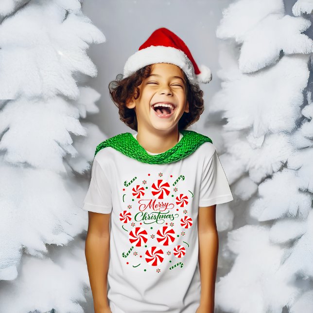 Jul Peppermint Candy T Shirt (Skapare uppladdad)