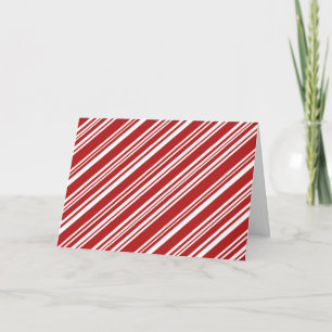 Jul Peppermint Rand: Röda och vita Helgkort