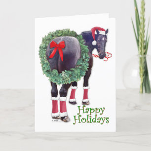 Jul Percheron Draft Horse Helgkort