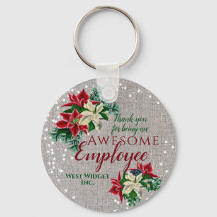 Jul Personalbemötande Floral Jute Nyckelring
