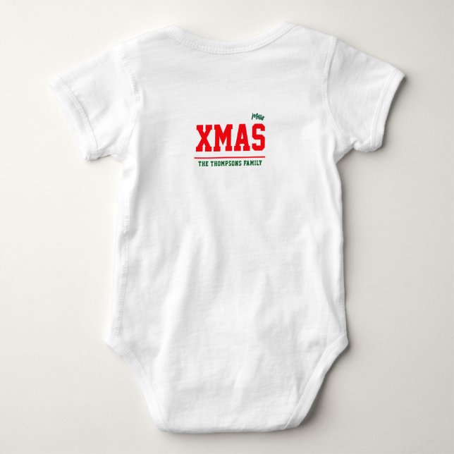 Jul personlig Baby Jersey Bodydräkt färg T Shirt (Baksida)