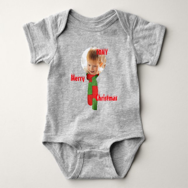 Jul personlig Baby Jersey Bodydräkt färg T Shirt (Framsida)