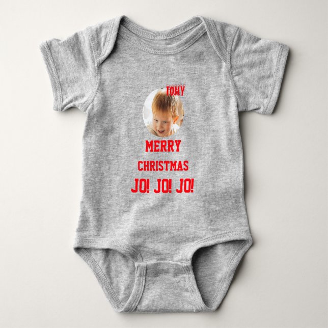 Jul personlig Baby Jersey Bodydräkt färg T Shirt (Framsida)