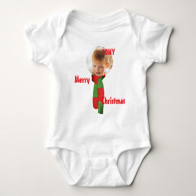 Jul personlig Baby Jersey Bodydräkt färg T Shirt (Framsida)