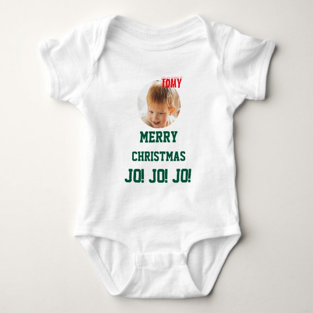 Jul personlig Baby Jersey Bodydräkt färg T Shirt (Framsida)