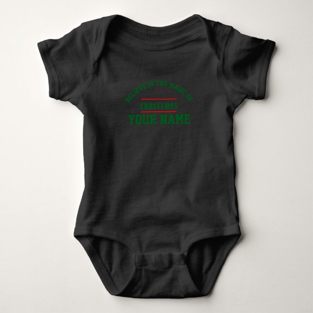 Jul personlig Baby Jersey Bodykostym T Shirt (Framsida)