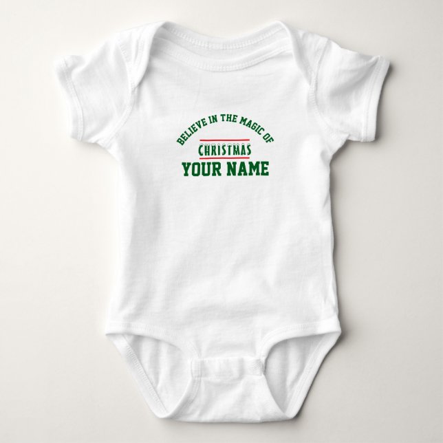 Jul personlig Baby Jersey Bodykostym T Shirt (Framsida)