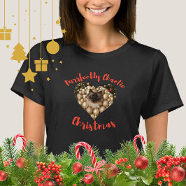 Jul Personlig Katt Hjärta Foto Ram T Shirt