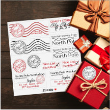 Jul | Personlig North Pole Santa Stickers