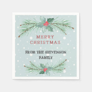 Jul, Personlig, Spruce, mistletoe Pappersservett