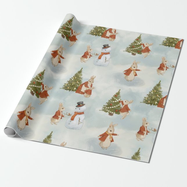 Jul Peter Rabbit Vintage Presentpapper (Utrullad)