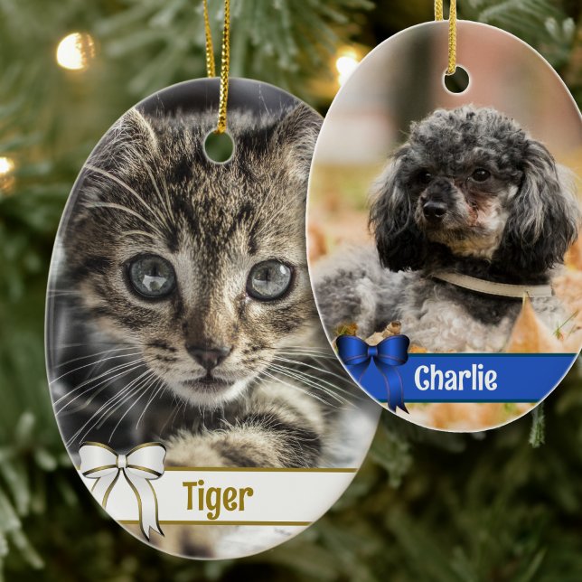 Jul Pets Dubbla Sided Photo Ornament (Skapare uppladdad)