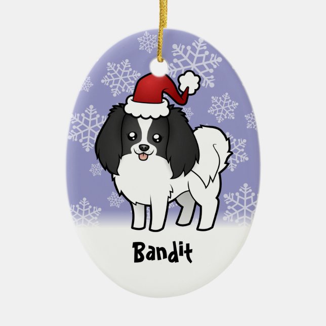 Jul Phalene/japansk haka Julgransprydnad Keramik (Framsidan)