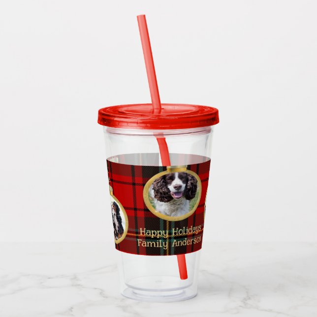 Jul Photo Baubles Merry Blating Hope Take Away Mugg (Vänster)