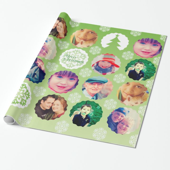 Jul Photo Gift Wrapper Presentpapper (Utrullad)