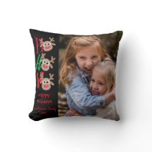 Jul Photo Ho Ho Ho Tecknad Reindeer Black