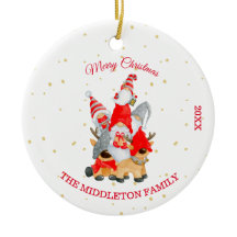 Jul Photo Merry Hälsning Hjort Gnomes