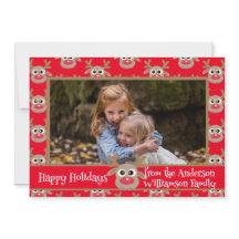 Jul Photo Red White Cute Reindeer Mönster