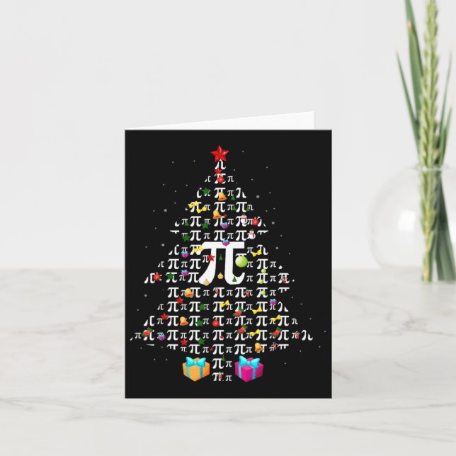 Jul Pi Funny Mathematics Pi Day jul Tr Kort (Framsida)