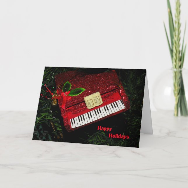 Jul Piano Card, Glad helg (Framsida)