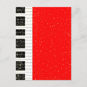 Jul Piano Helg Vykort
