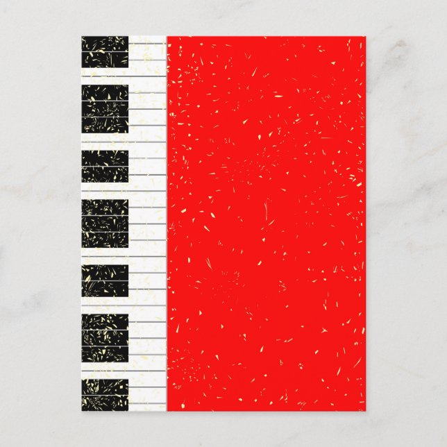 Jul Piano Helg Vykort (Framsida)