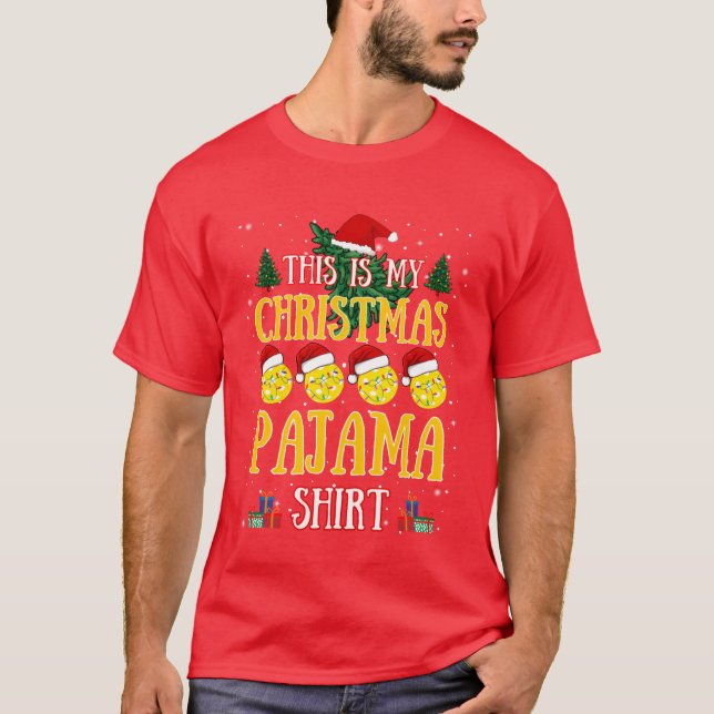 Jul Pickleballhis är min julpajama T Shirt (Framsida)