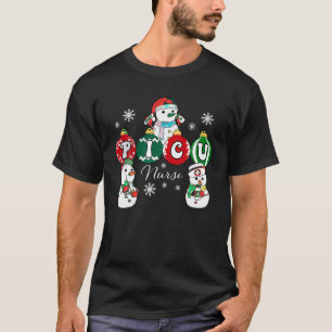 Jul PICU Nurse Snögubbe Pediatriska ICU Crew Xm T Shirt
