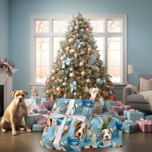 Jul Piebald Pitbull Valper Blue Scarf Presentpapper