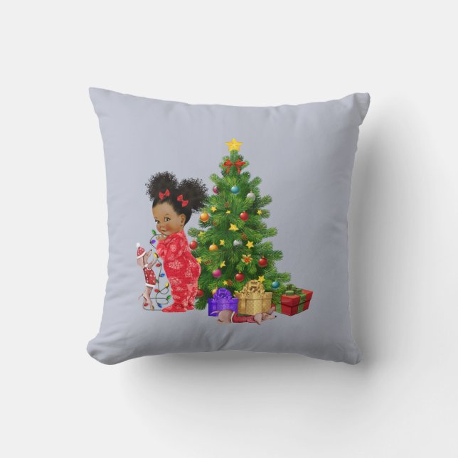 Jul Pillow Dachshund African American Baby Kudde (Framsida)